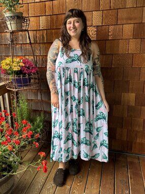 NWT Petite Plume St. Tropez Palms Serene Pima Cotton Nightgown - Women's X-Large